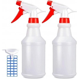 JohnBee Empty Spray Bottles - Adjustable Spray Bottles for Cleaning Solutions - No Leak and Clog - HDPE spray bottle For Plants, Pet, Bleach Spray, Vinegar, BBQ, and Rubbing Alcohol.