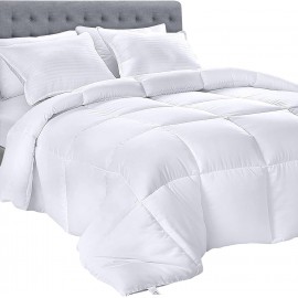 Comforter Duvet Insert - Quilted Comforter with Corner Tabs - Box Stitched Down Alternative Comforter