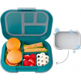 Bentgo Kids Chill Lunch Box - Confetti Designed Leak-Proof Bento Box & Removable Ice Pack - 4 Compartments, Microwave & Dishwasher Safe