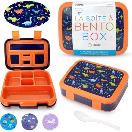 Bento Lunch Box for Kids Toddlers Boys, 5 Portion Sections Secure Lid