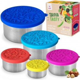 TAVVA Stainless Steel Containers with Lids - Toddler Lunch Container Set