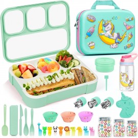30Pcs Lunch Box for Girls,Insulated Unique Lunch Bag Set