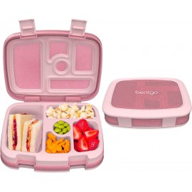 Kids 5-Compartment Lunch Box - Glitter Design for School,Leak-Proof