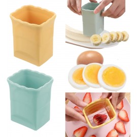 2 Pack Cup Slicers | Egg Slicers | banana slicers | Strawberry Cutter | Quickly Making Fruit Vegetable Salad | Creative Kitchen Gadget