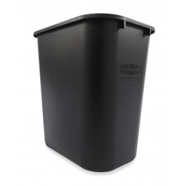 Rubbermaid Commercial Products 28QT/7 GAL Wastebasket Trash Container, for Home/Office/Under Desk, Black (FG295600BLA)