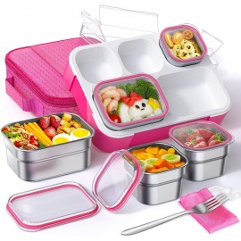 TIME4DEALS Stainless Steel Bento Lunch Box Kids Adult -BPA-Free