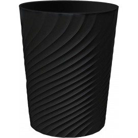 DAJITRE 1.8 Gallon Small Trash Can Wastebasket Recycling Bin Slim Profile for Compact Spaces Bathroom, Office, Bedroom, Kitchen (1.8 Gallon, Black)