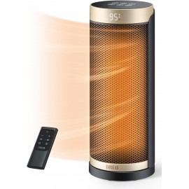 Portable Electric Heaters For Indoor Use, Quiet PTC Ceramic Heating With Thermostat