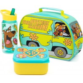 Lunch Box Mystery Machine Lunch Bag Bottle and Snack Pot Set For Kids